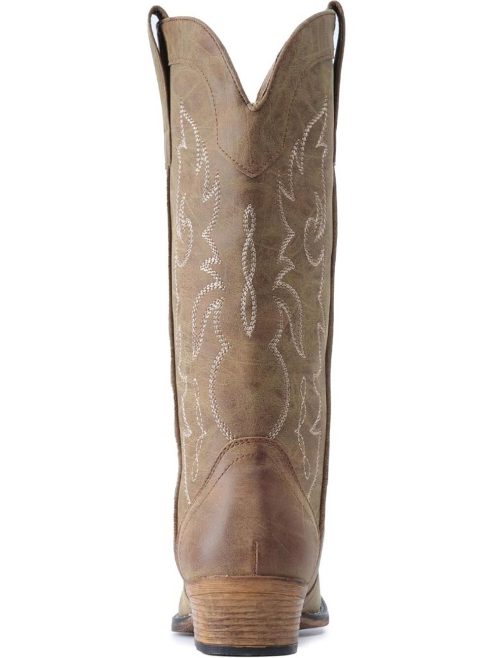 Women's Mid Calf Brown Fashion Cowgirl Boots with Embroidery Western Snip Toe - Picture 6 of 6